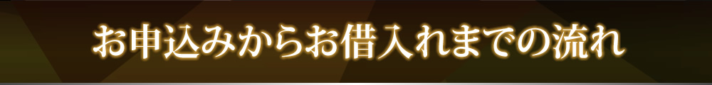 お申込みからお借入れまでの流れ