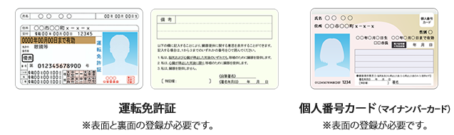 運転免許証・マイナンバーカード