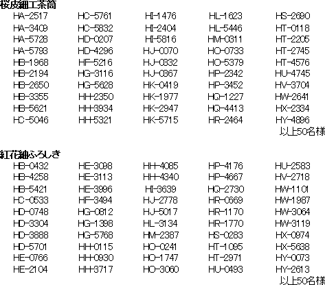 当選番号